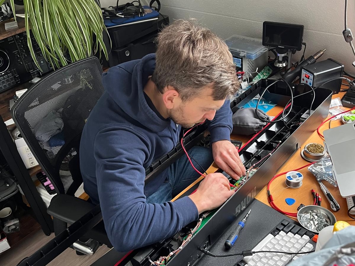 Workshop table and tools