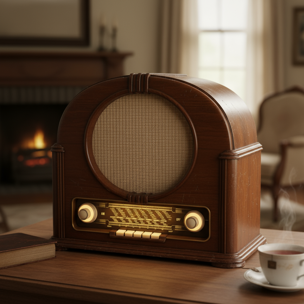 Restored wooden radio